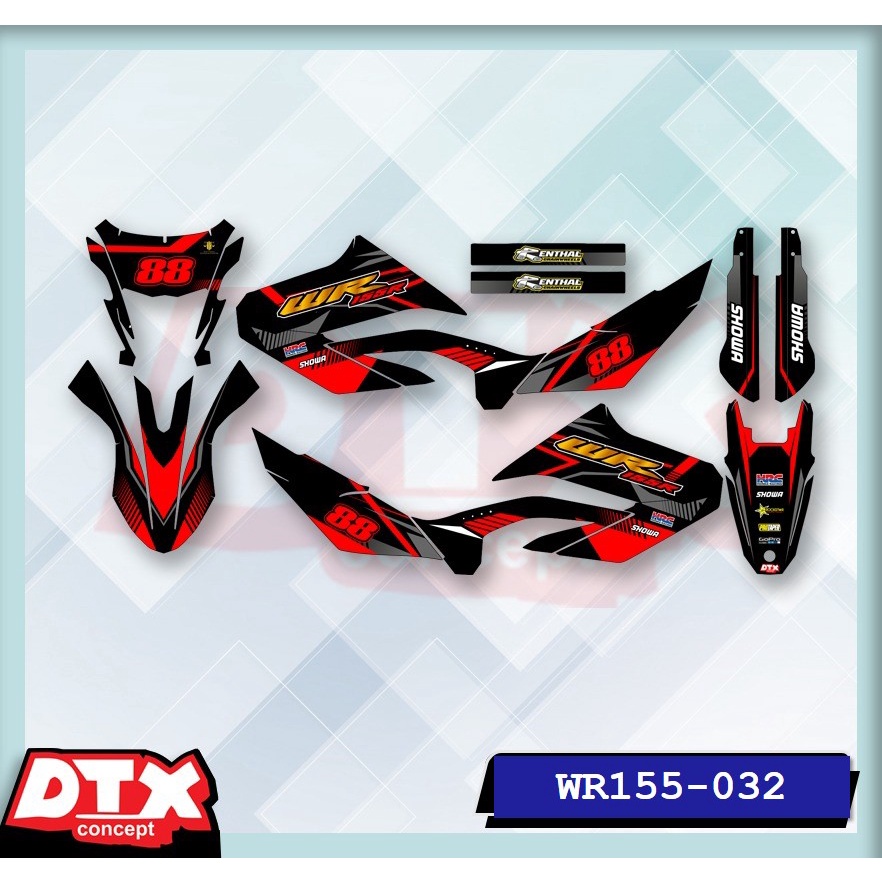 decal wr155 full body decal wr155 decal wr155 supermoto stiker motor wr155 stiker motor keren stiker motor trail motor cross stiker variasi motor decal Supermoto YAMAHA WR155-032