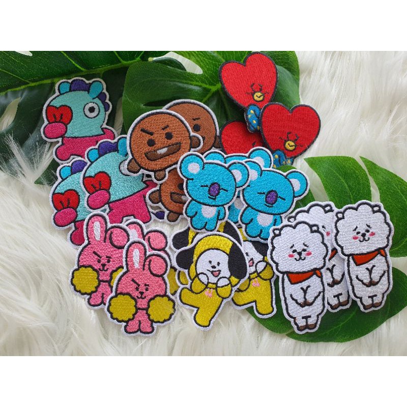 Patch Bordir BT21 / Iron Bordir Tempelan patch BTS