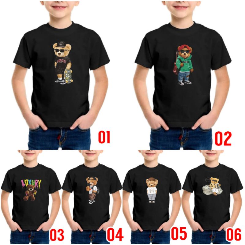 KAOS ANAK BEAR / KAOS BEAR ANAK / KAOS OBLONG BEAR PREMIUM