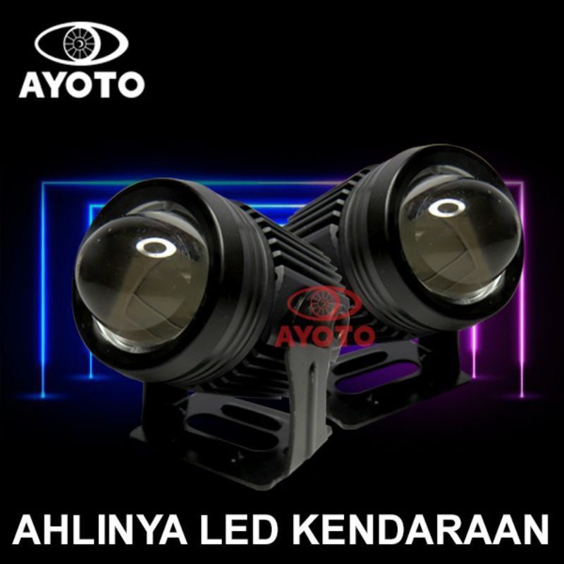 Lampu Tembak LED Motor & Mobil AYOTO 18W HI LO AC & DC