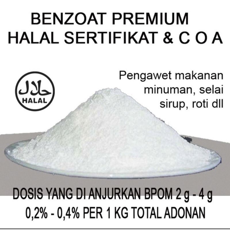 NATRIUM BENZOAT - 1KG - SODIUM BENZOAT- PUROXS - PUROK - BENZOAT HOLLAND