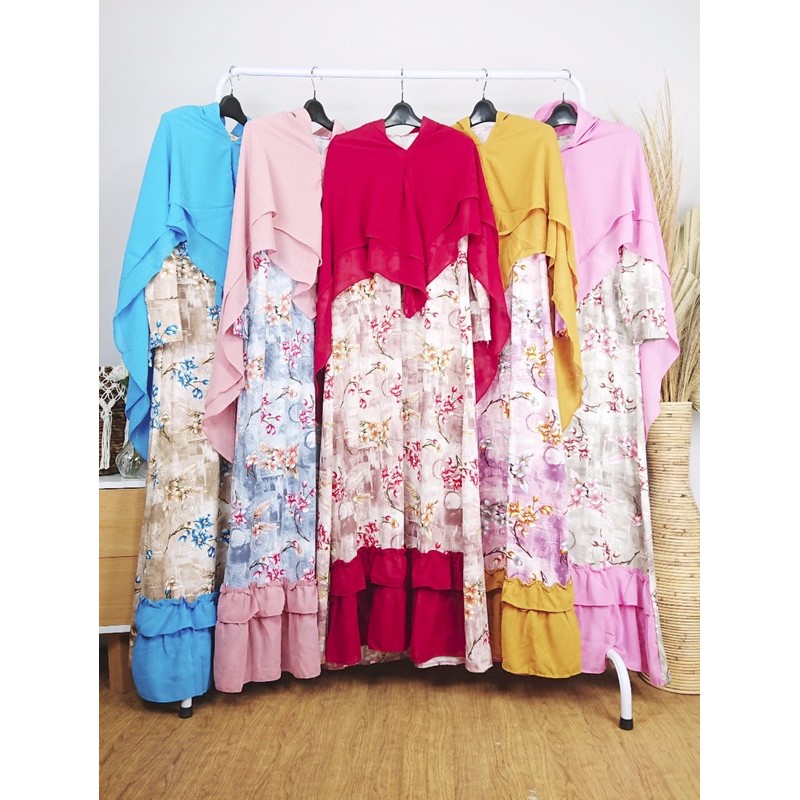 GAMIS SYARI MOTIF BAHAN CERUTY