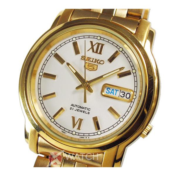 Seiko 5 SNKK84K1 Automatic Gold Coating Bracelet | Jam Pria SNKK84