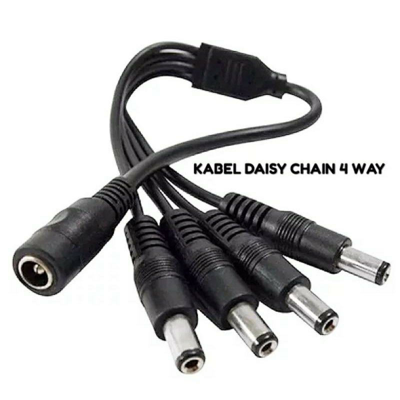 Kabel adaptor cabang 4 efek / Daisy chain 4 way