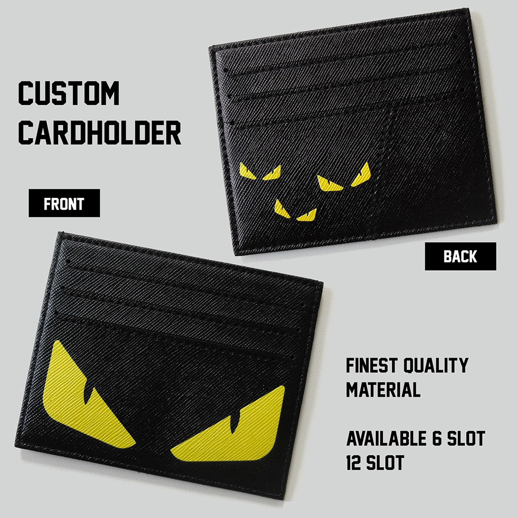 Dompet CUSTOM Tempat Kartu Cardholder 6 Slot Kulit SIntetis