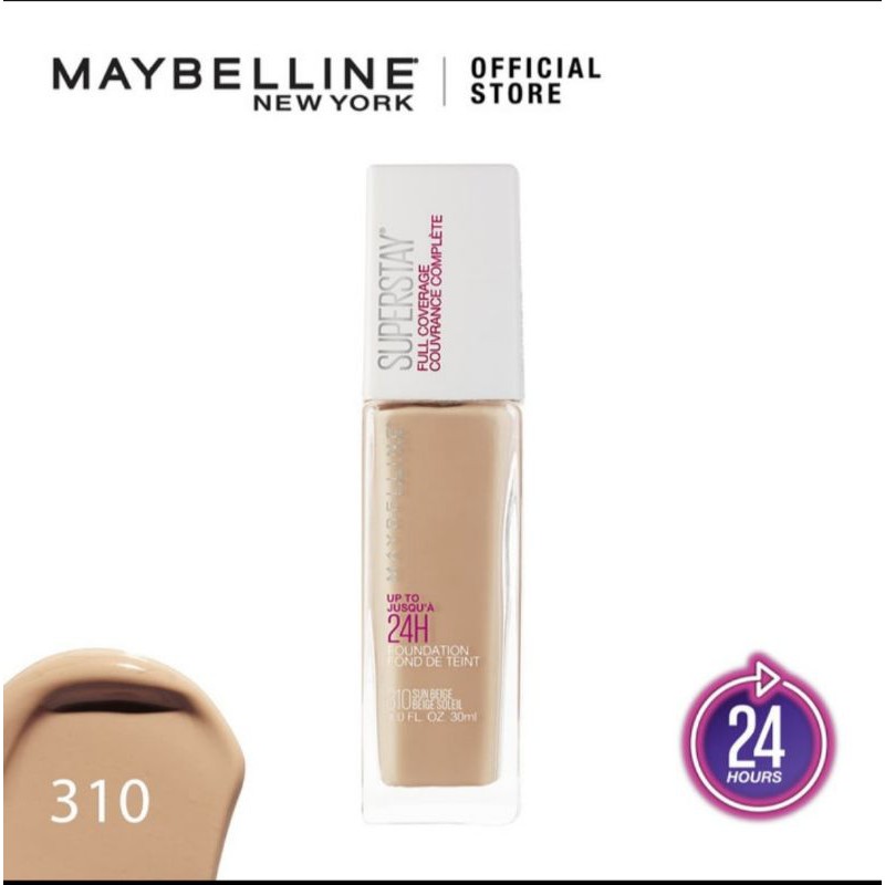 Maybelline superstay 24h foundation 310 130 220 320 sun beagie