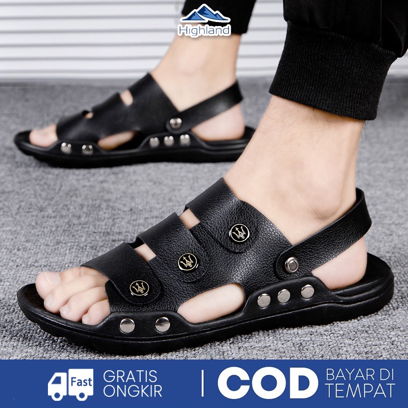 Highland Sandal Sepatu Pria Sandal Fashion Trendy Outdoor Sandal Slip On MT407