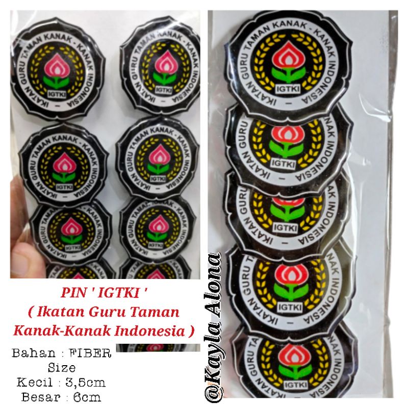 PIN/BROS IGTKI ( Ikatan Guru Taman Kanak² Indonesia )