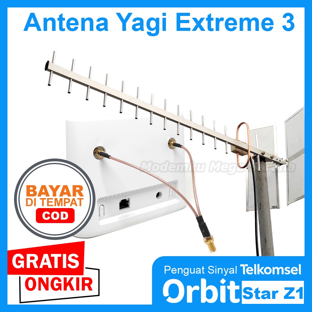 Antena Penguat Sinyal Orbit Star Z1 Modem Router Yagi Extreme 3