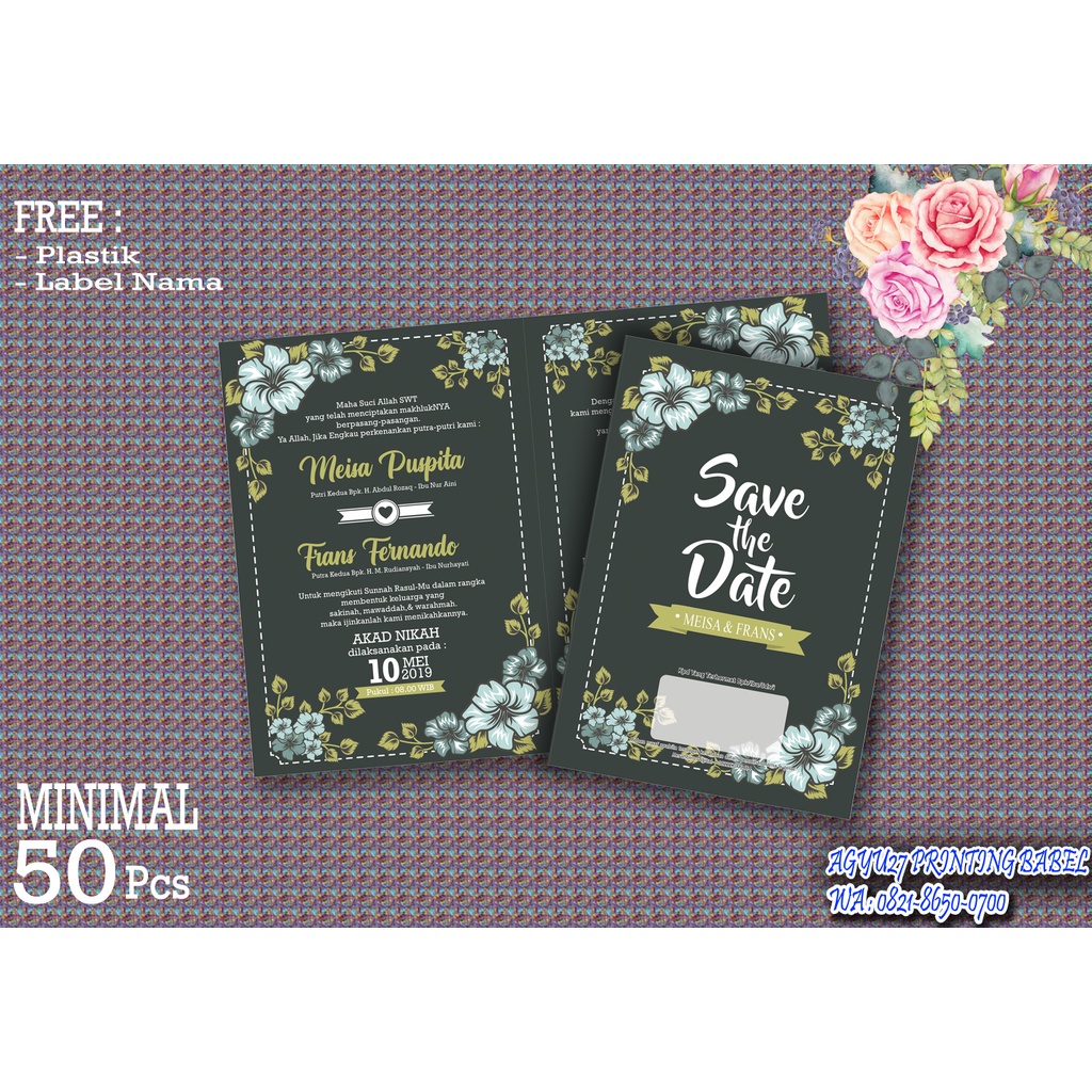 

UNDANGAN PERNIKAHAN RUSTIC MURAH