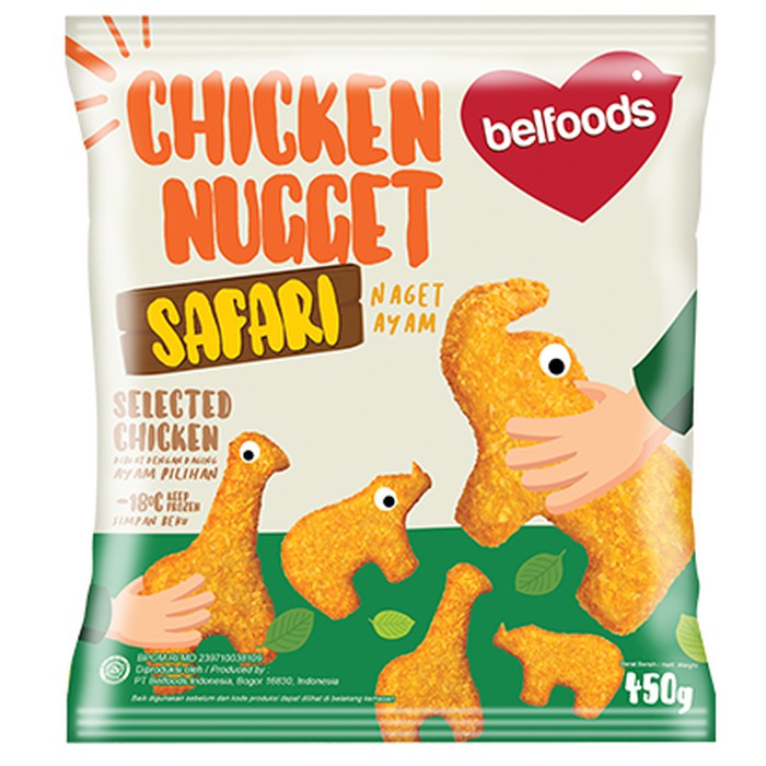 

belfoods favorite chicken nuget safari 450 gr