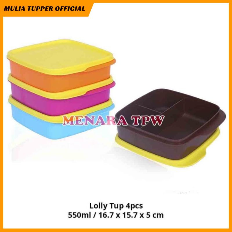 Tupperware Lolly Tup Kotak Makan Bekal 4pcs Promo