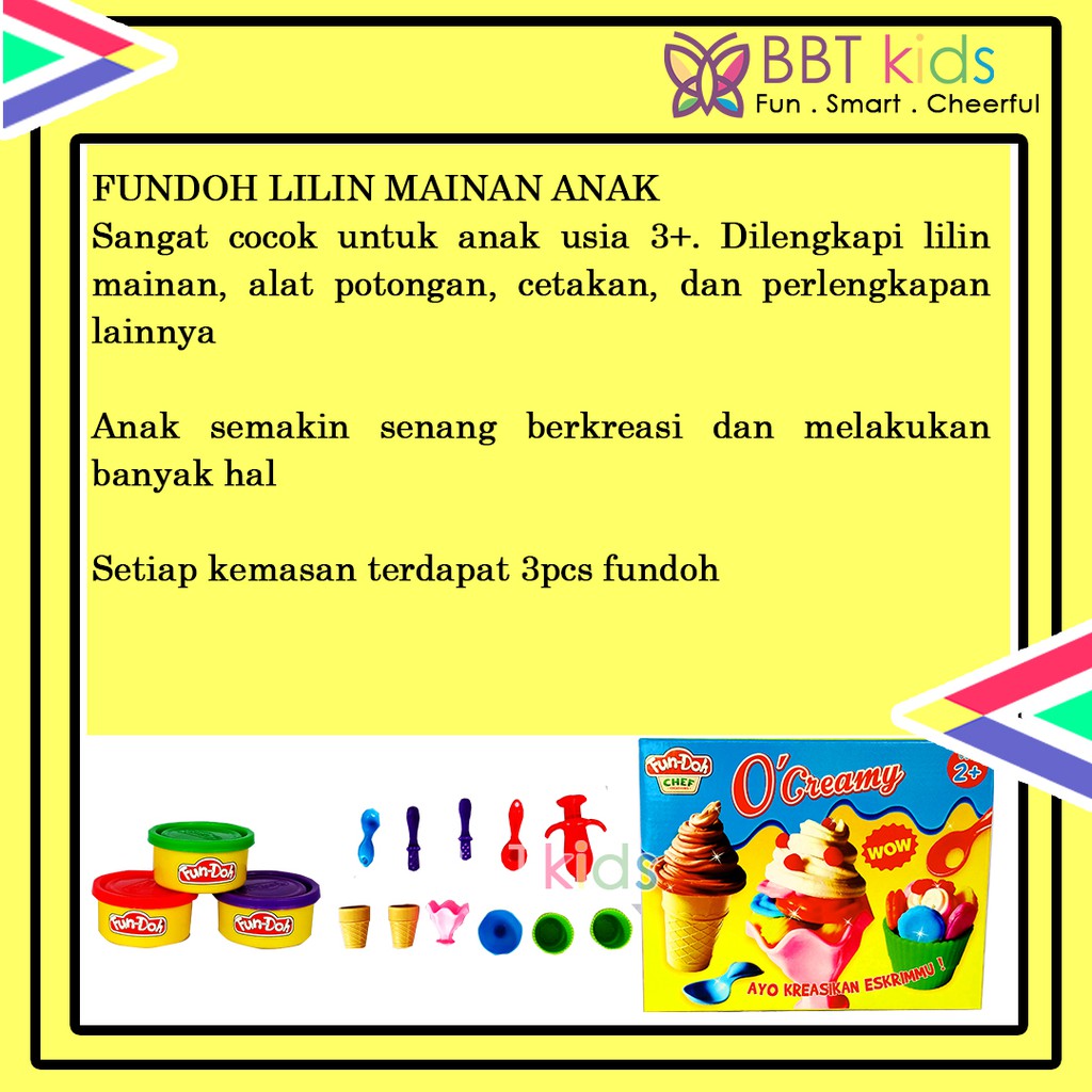 FUN DOH O'CREAMY LILIN MAINAN ANAK PEREMPUAN