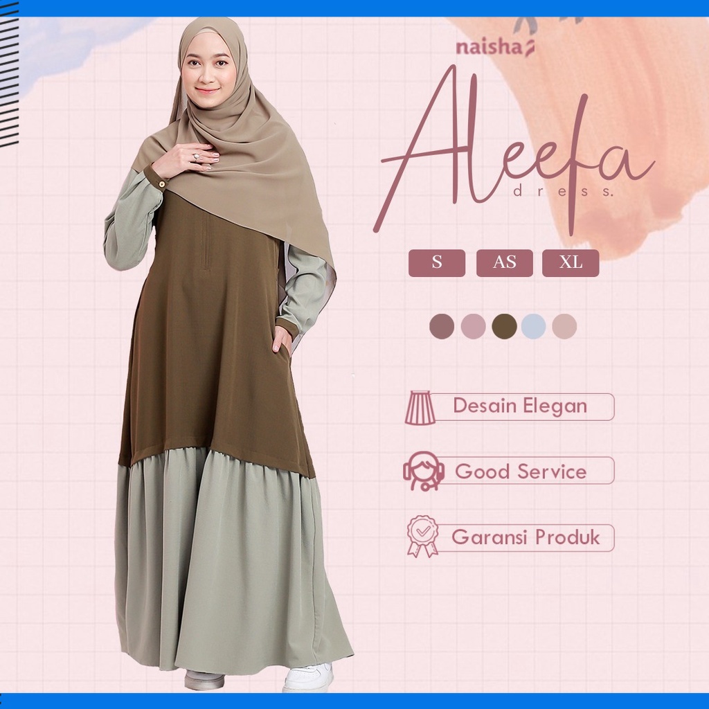 Aleefa Dress by Naishaofficial / Gamis Aleefa Naisha Hijrah