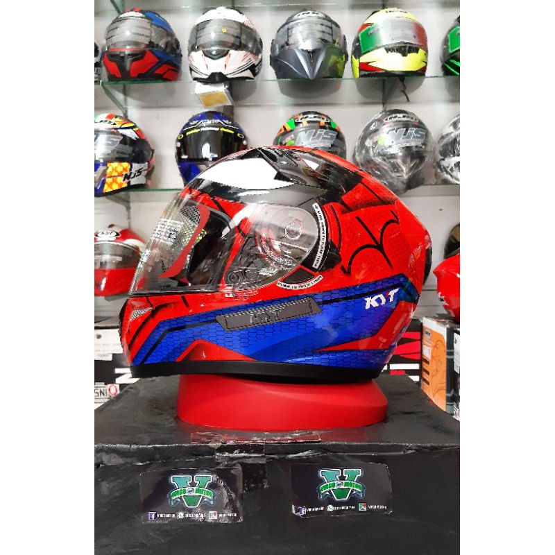 KYT HELM K2 RIDER SPIDERMAN #1 /RED BLUE