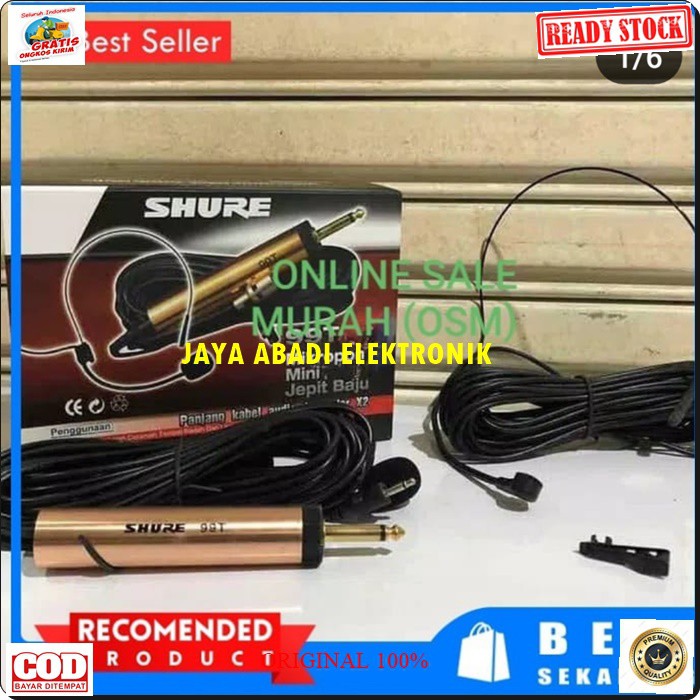 G61 Shure mic kabel headset jepit clip on kancing kerah baju condesor bando klip mik cable profesional pro vocal vokal karaoke mikrophone microphone audio sound system panggung dj studio sensitif aux YOUTUBER G61  BISA DIGUNAKAN SEGALA JENIS AUDIO  BISA J