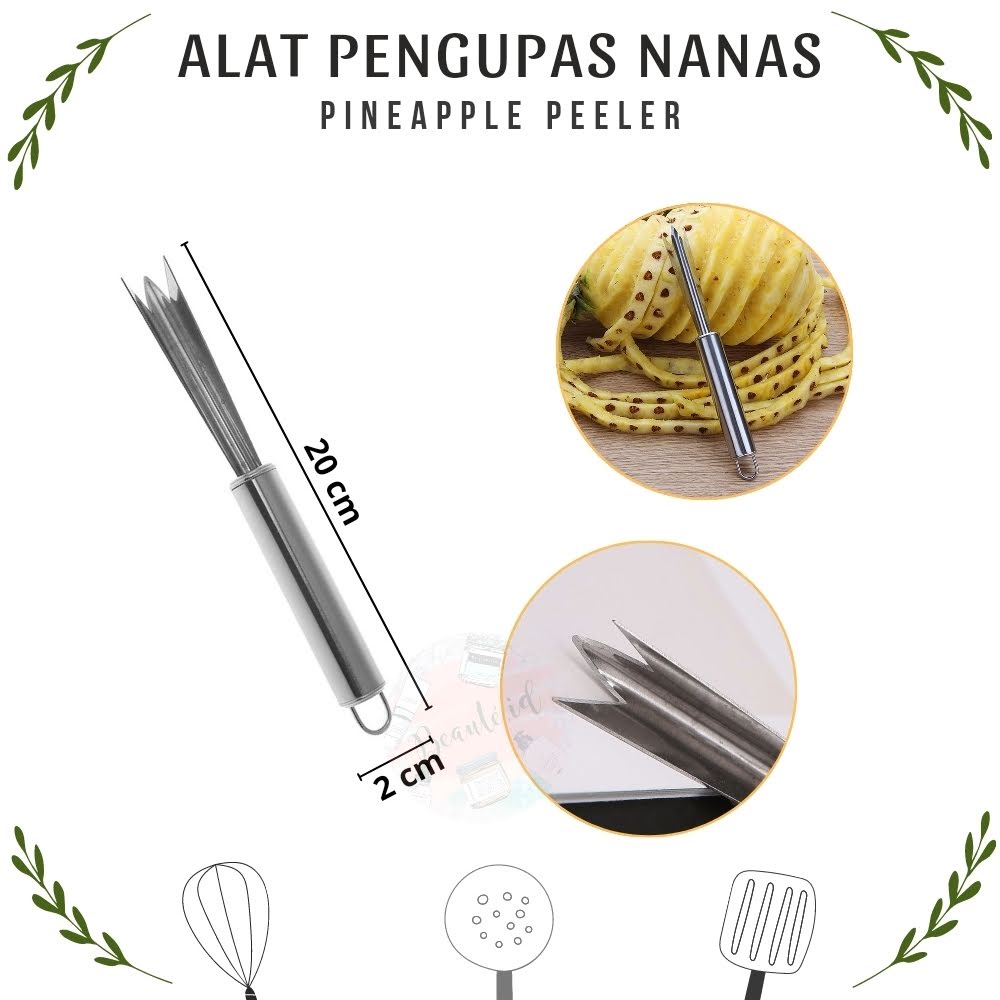 Garpu / Pisau Pengupas Pemotong Pembersih Kupas Kulit Nanas Pineapple Peeler