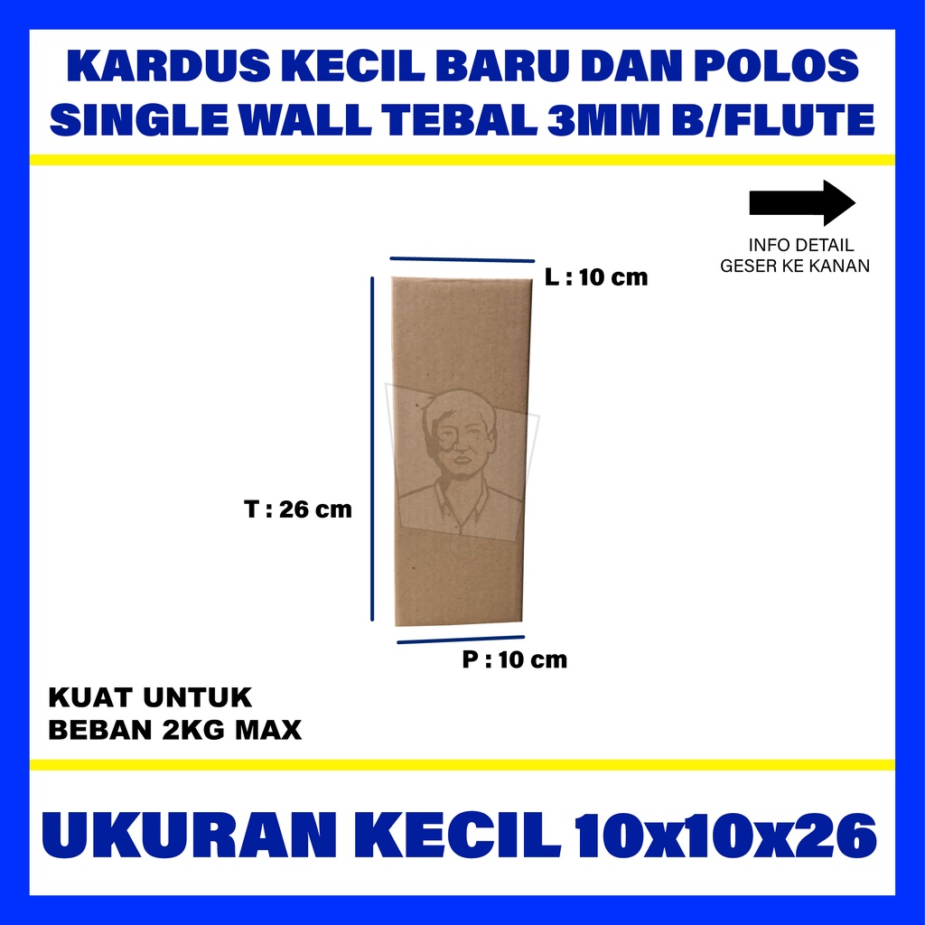 

Kardus Box Karton Polos Uk 10x10x26