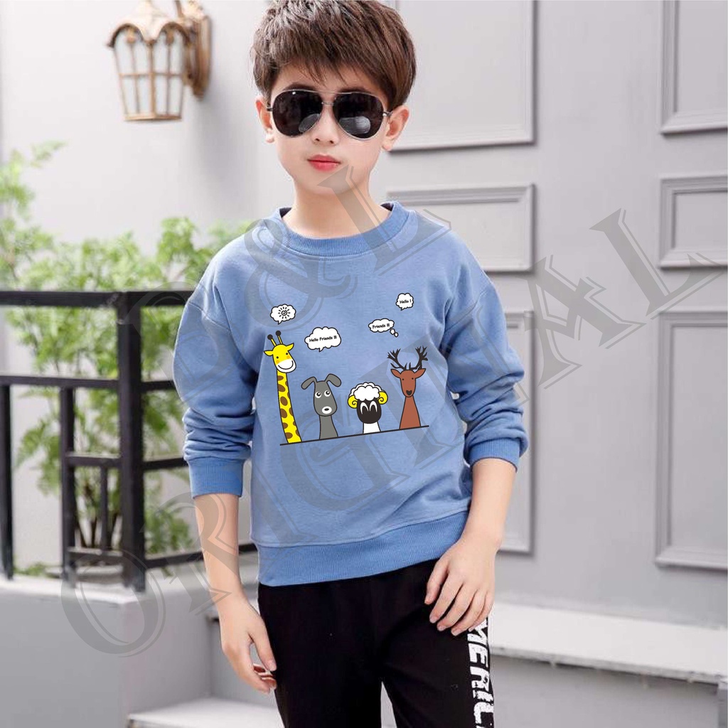 BS//COD//BAJU KAOS ANAK ANAK HELLO FRIENDS/TANGAN PANJANG GOOD QUALITY