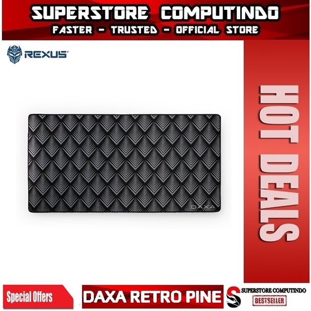 Rexus Mousepad Gaming Daxa Retro Pine Silver Mousemat Cloth XL