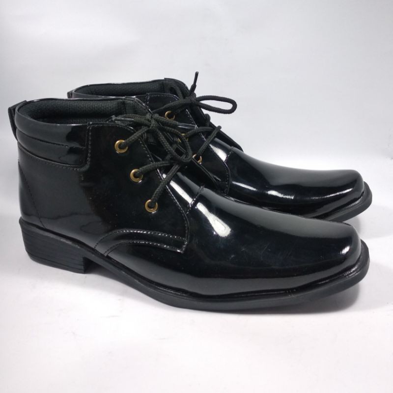Sepatu pantopel pantofel pdh tni polri abri polisi satpam security model tali kilap sintetis terbaru