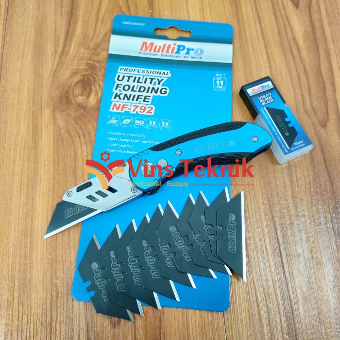 

CODE610 UTILITY FOLDING KNIFE NF-792 MULTIPRO NF792 CUTER LIPAT HEAVY DUTY