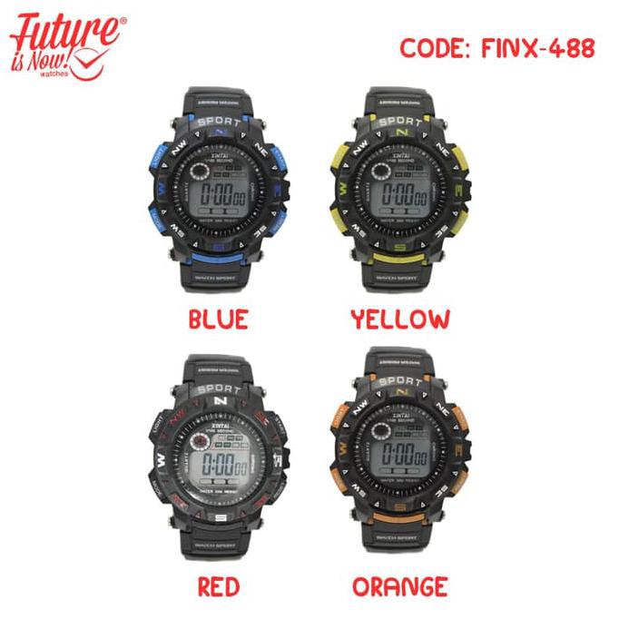 JAM TANGAN SPORT DIGITAL - RUBBER STRAP - 4 PILIHAN WARNA - FINX-488