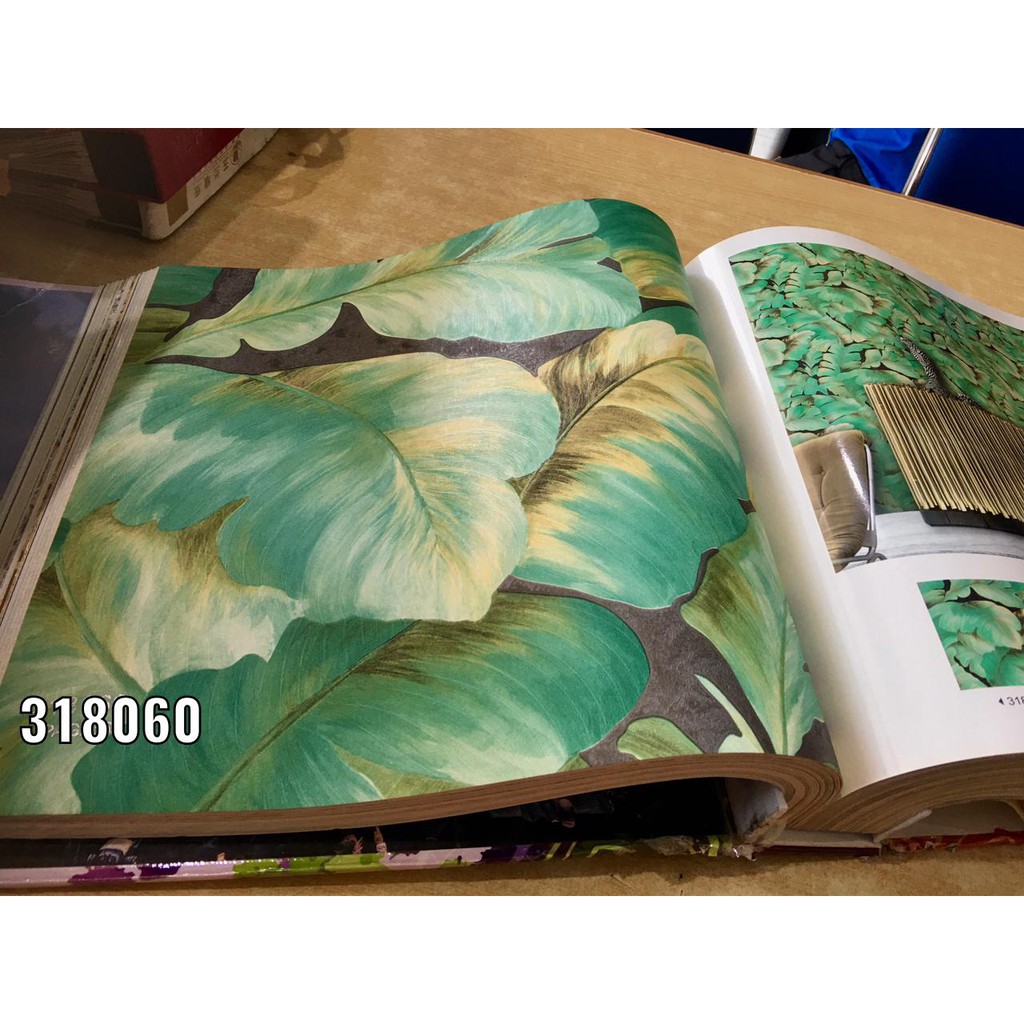 Wallpaper Dinding Motif Daun Lukis Tropical Nature GIPrive