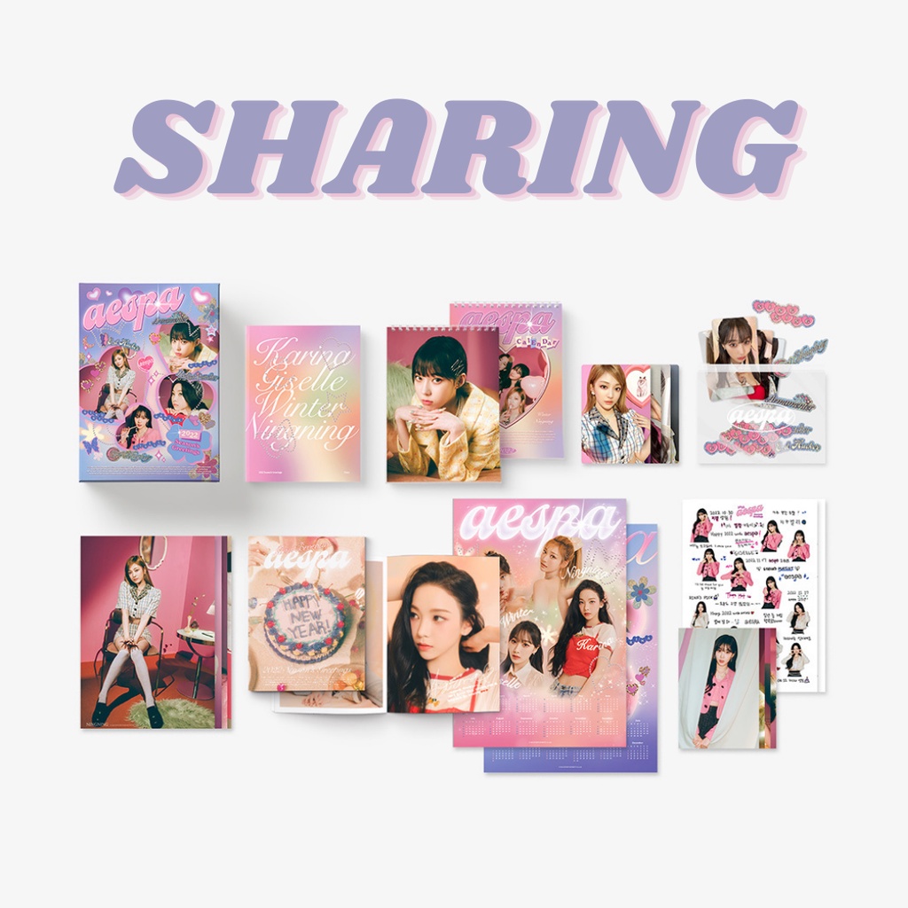 [READY] AESPA: SG 2022 - Desk Calendar/Hard Cover Diary/Sticker Set/Folded Poster/Mini Brochure/Phot