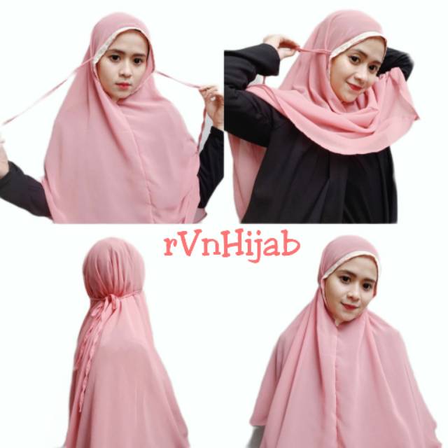 HIJAB INSTANT KERUDUNG INSTAN RENDA JILBAB WANITA LUCU TERKINI KHIMAR SYAR'I
