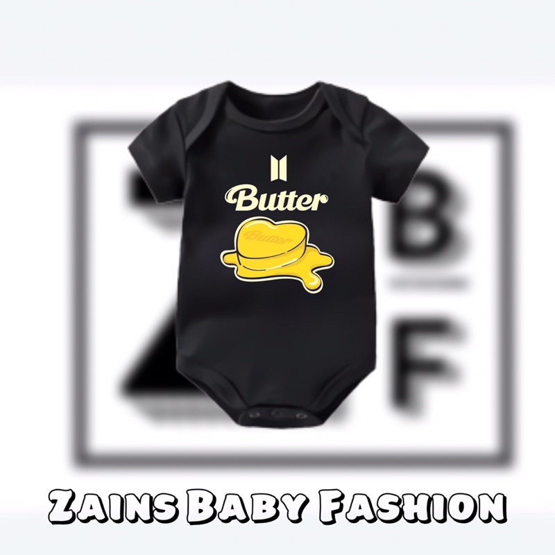 Kaos baju bayi BTS BT21 Album Butter jumper baby kids pendek Vintage Korean Kpop tulisan usia 0 1 2 