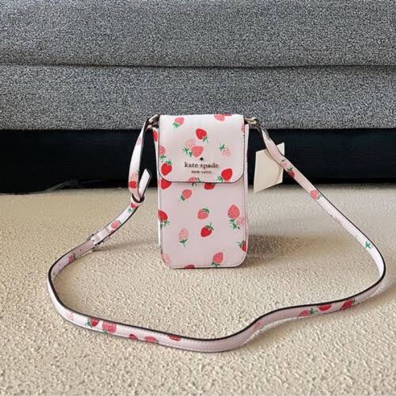 new tas hp kate spade ks staci strawberries xbody origimal