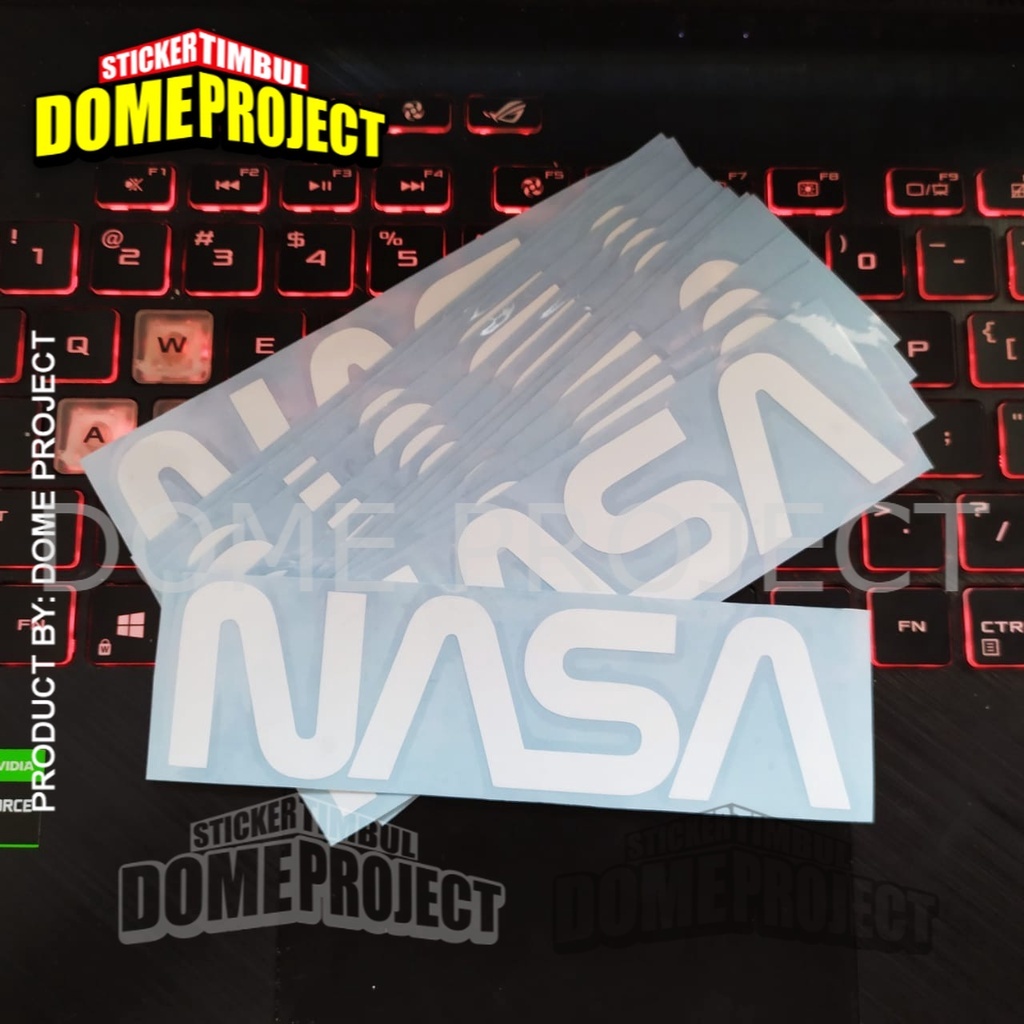 NASA STIKER CUTTING STIKER MOBIL STIKER WATERPROOF SATUAN STICKER MOBIL