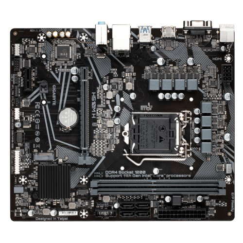 Gigabyte Motherboard H510M H, M.2 NVMe, DDR4 LGA 1200