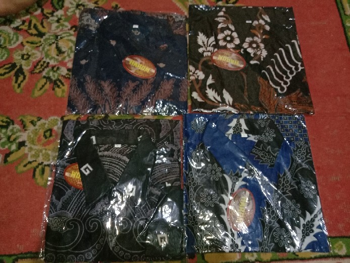 Bswart Batik Hrb026 Kenongo Hem Pendek Padi Pekalongan M L Xl Batik Pria Murah Modern Grosir