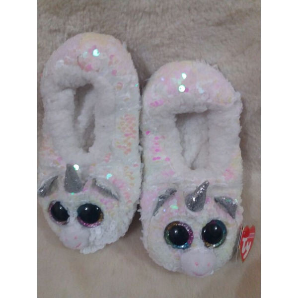 Preloved -TY Beanie sequin Baby Unicorn 