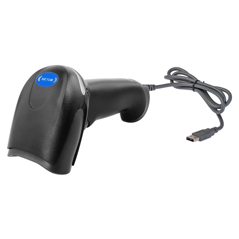 Barcode Scanner USB 1D  F5 Supermarket Toko Black