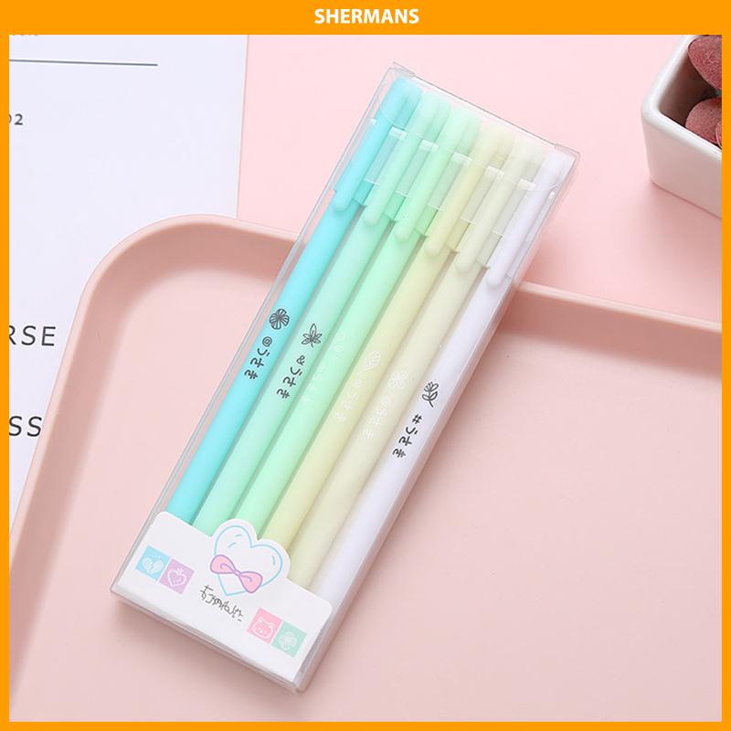 

[Ready Stock❤️]6 Buah/Set Tanda Tangan Pena Sederhana Siswa Penel Pulpen Morandi Warna Siswa Tanda Tangan Pena Sekolah Kantor Pasokan Alat Tulis sherman