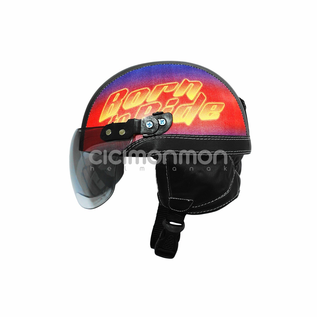 Helm Anak Retro Classic Series Born To Ride