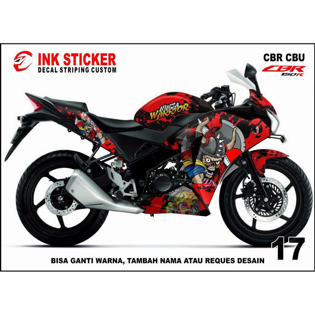 Sticker Decal CBR THAILAND, CBR CBU 150R / 250R 17 fullbody