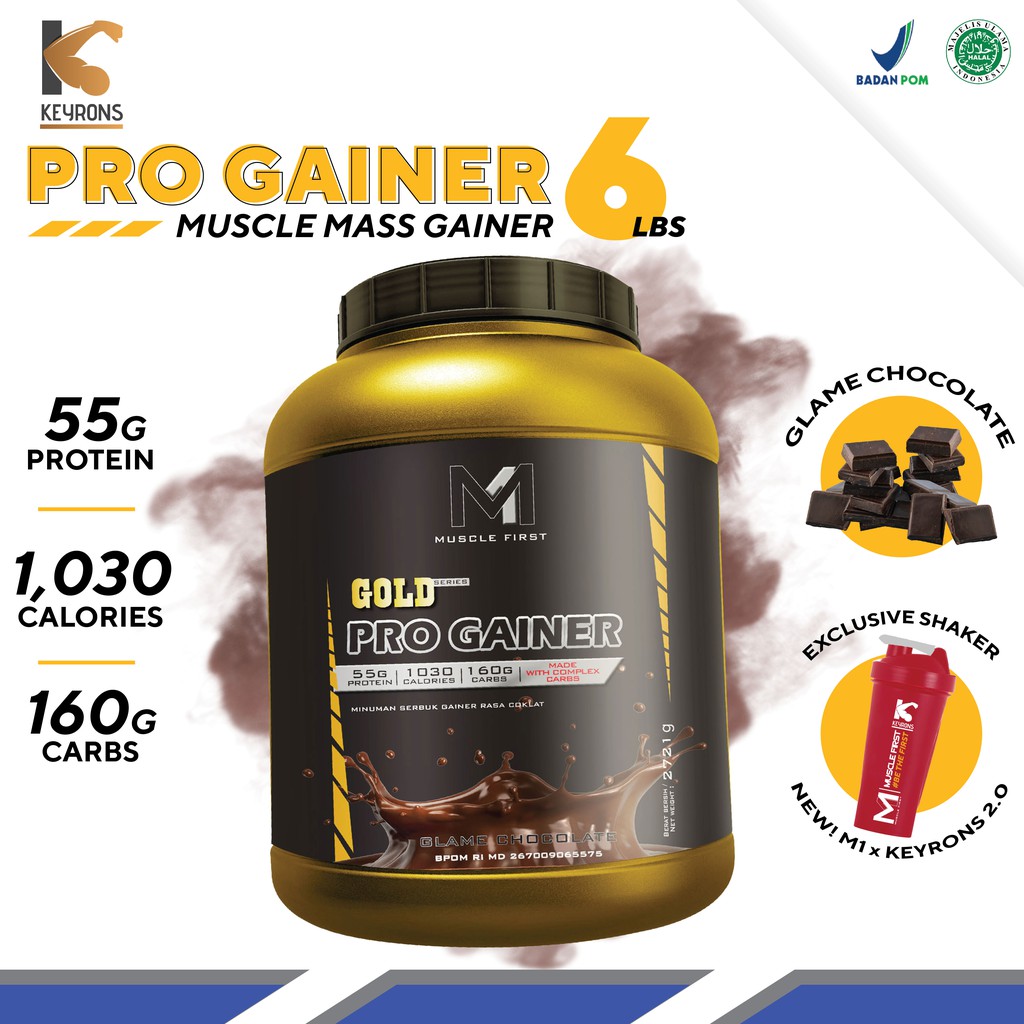 M1 MUSCLE FIRST GOLD  PRO GAINER 6 LBS 6LBS mass gainer 