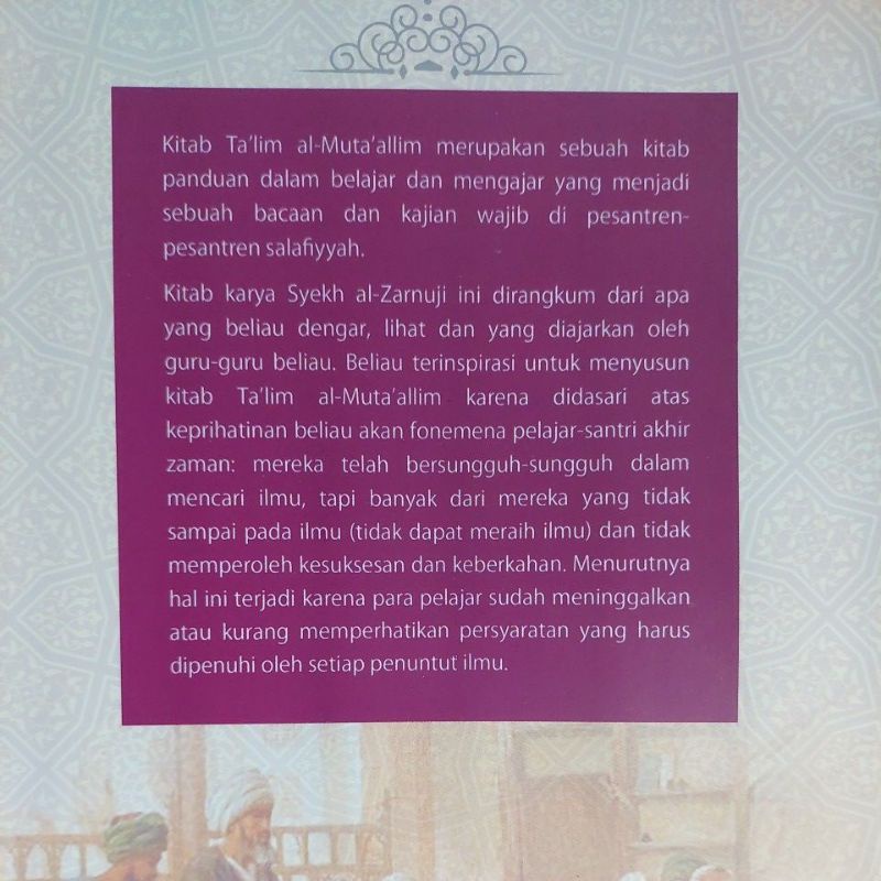 Kitab Oroginal Terjemah Ta'Lim Muta'Alim/Ta'Lim Mutaalim/Terjemah Ta'Lim Al Mutaalim/Terjemah Ta'Lim