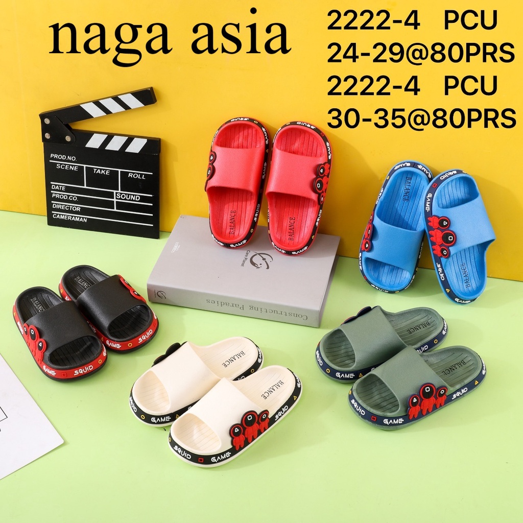 SANDAL SELOP ANAK KARAKTER SEQUID GAME BALANCE 2222-4 SIZE 24-35 SANDAL SELOP ANAK KARAKTER SQUID GAME