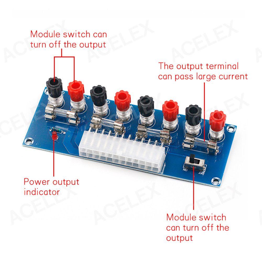 Preva XH-M229 Dengan Switch Desktop PC Chassis Output Terminal Power Adapter
