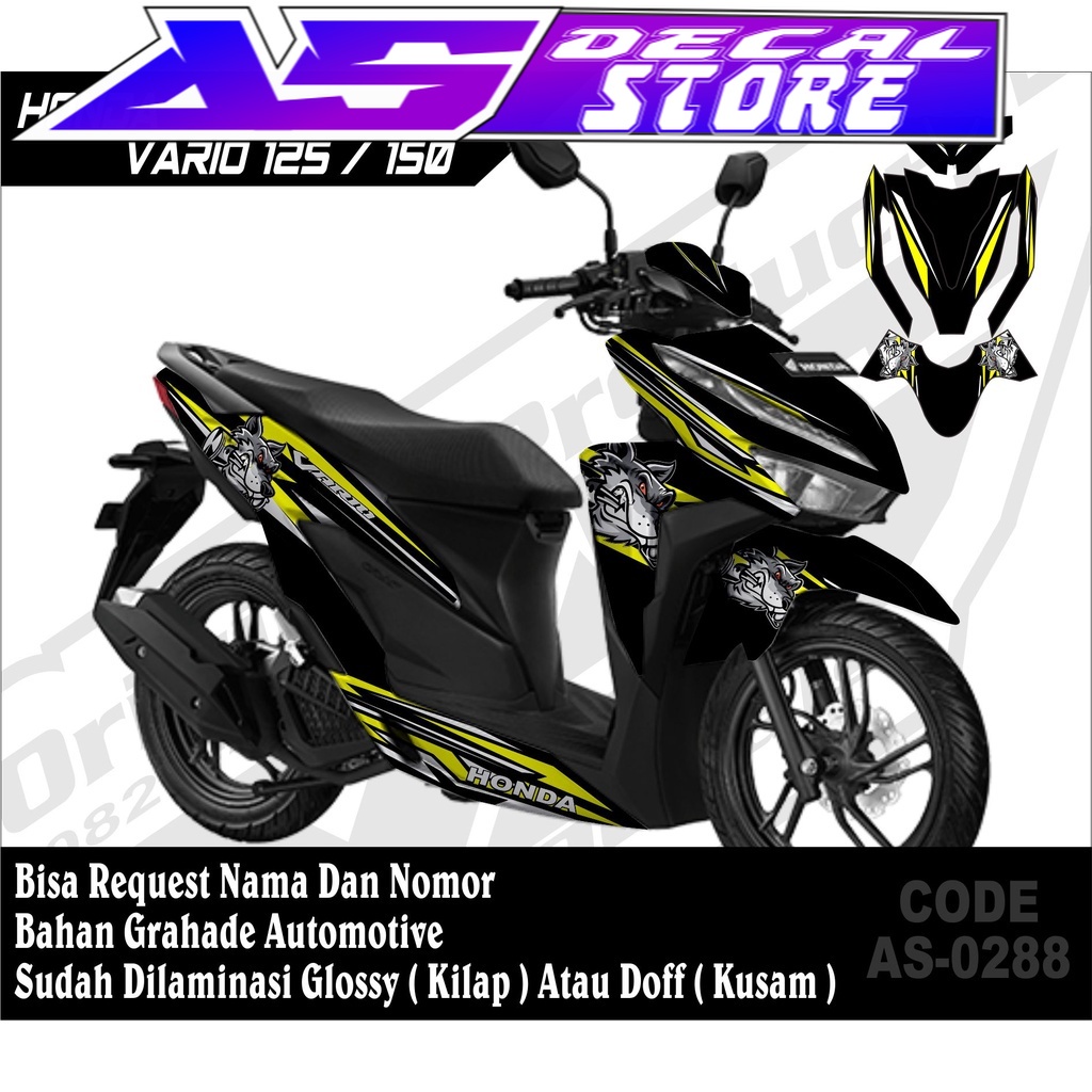 0288 DECALS STIKER FULLBODY CUSTOM MOTOR VARIO 150 2019