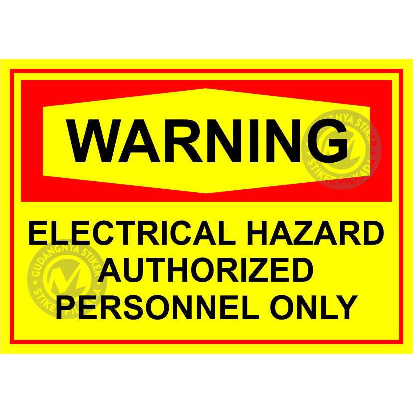 

STIKER VINYL WARNING ELECTRICAL HAZARD