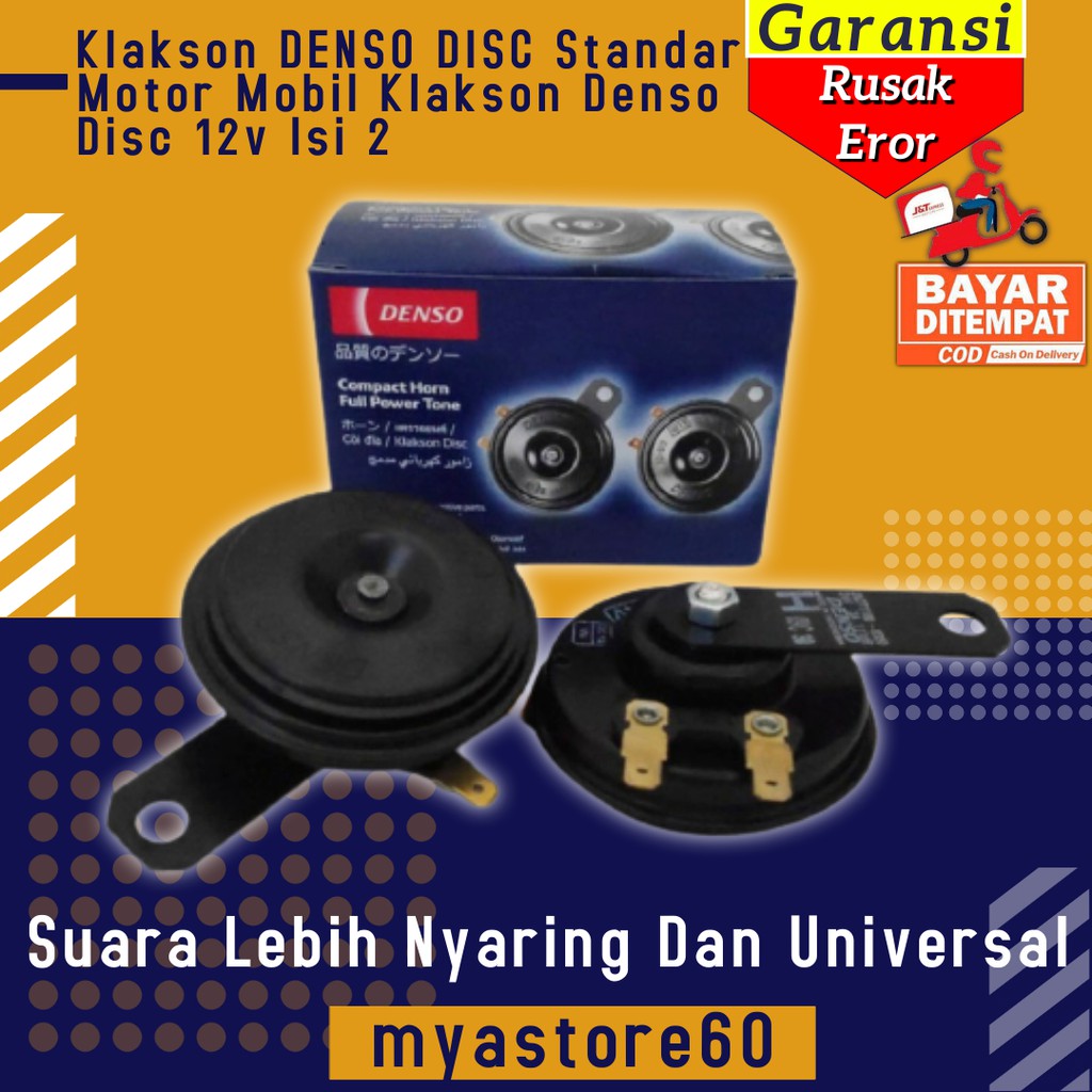 Klakson DENSO DISC Standar Motor Mobil Klakson Denso Disc 12v Isi 2 Universal