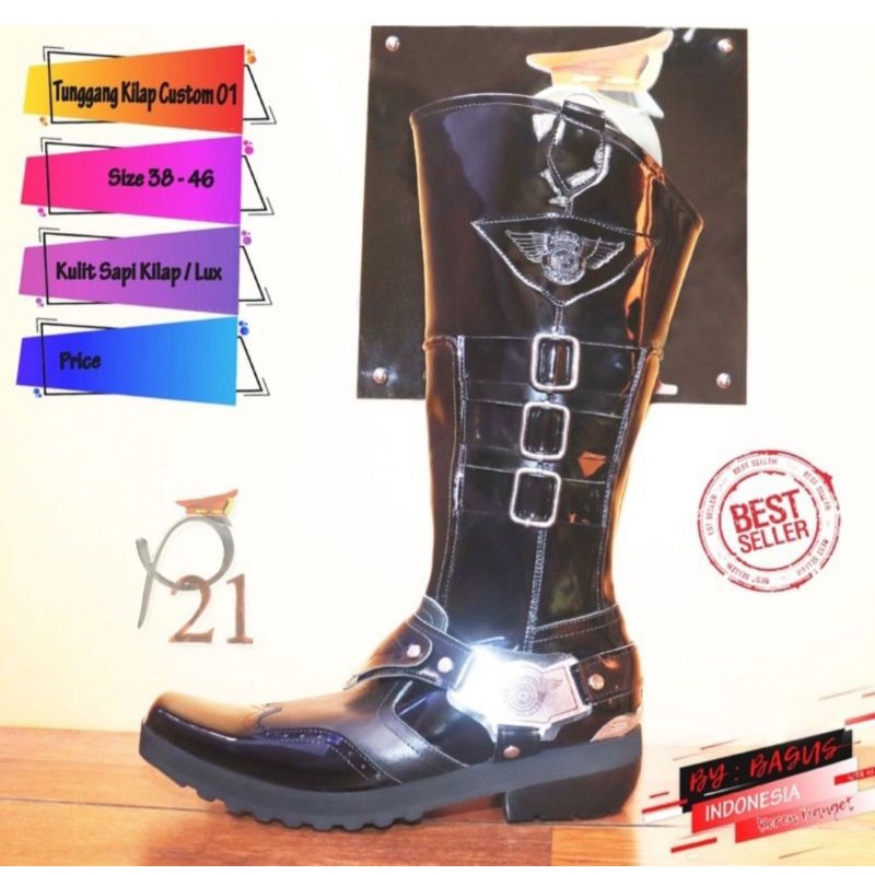 SEPATU TUNGGANG CUSTOME KILAP P21
