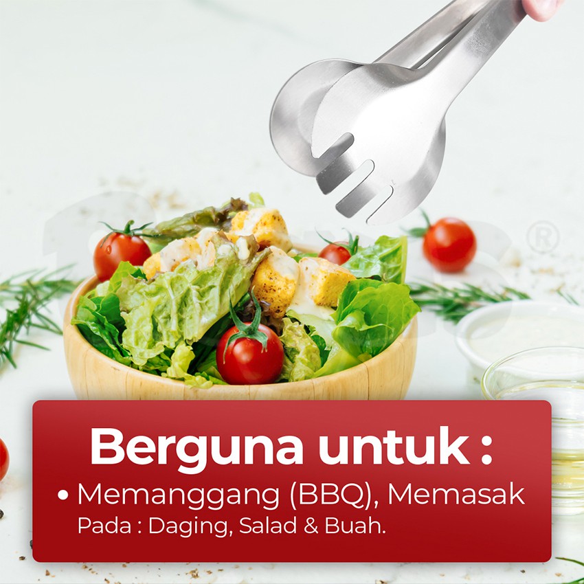 Bagus Kitchenware penjepit makanan BBQ Daging Salad 9.5&quot; type 533