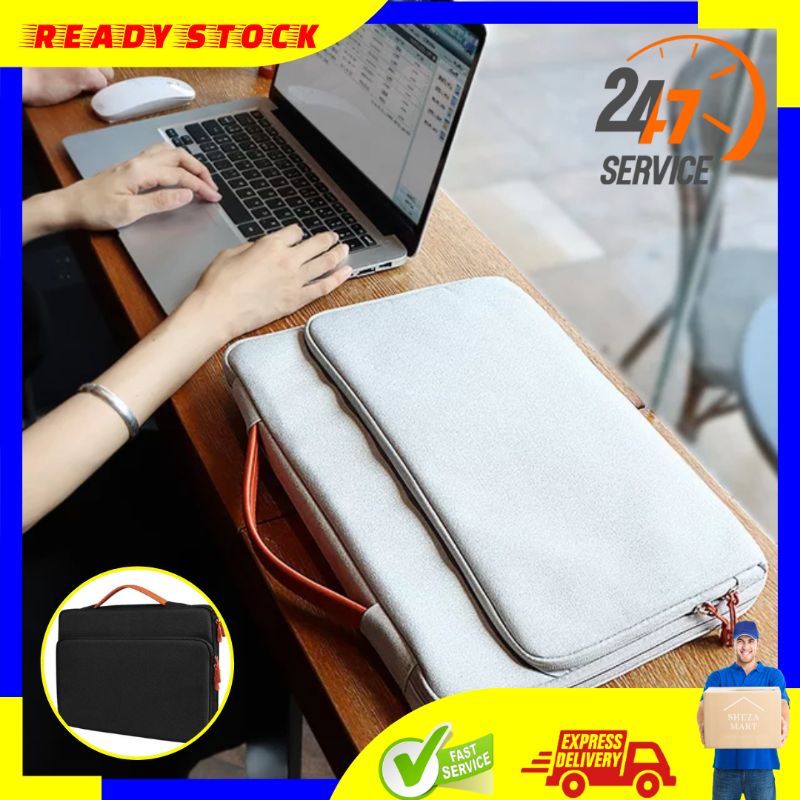 TEKNOLOGI TERBARU  SM Tas Sleeve Case Laptop Jinjing Pria Wanita 13.3 13 Inch Bahan Kulit Waterproof